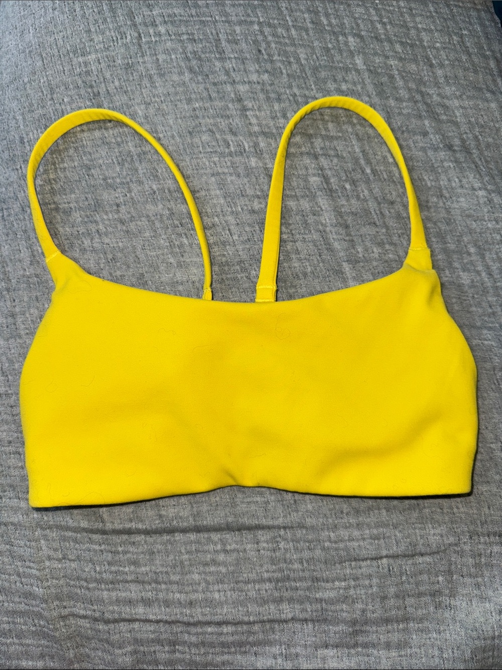 lululemon athletica Yellow Strappy Sports Bikini Top